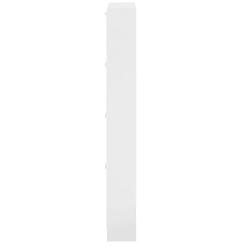 Armoire à Chaussure Blanc Brillant 59x17x150 Cm Bois Ingénierie