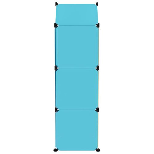 Armoire De Rangement Pour Enfants Avec 8 Cubes Bleu Pp