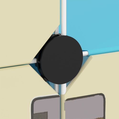 Armoire De Rangement Pour Enfants Avec 8 Cubes Bleu Pp