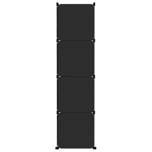 Armoire De Rangement Pour Enfants Avec 10 Cubes Noir Pp