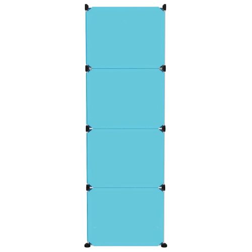 Armoire De Rangement Pour Enfants Avec 12 Cubes Bleu Pp