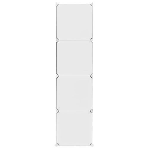 Armoire De Rangement Pour Enfants Avec 10 Cubes Blanc Pp
