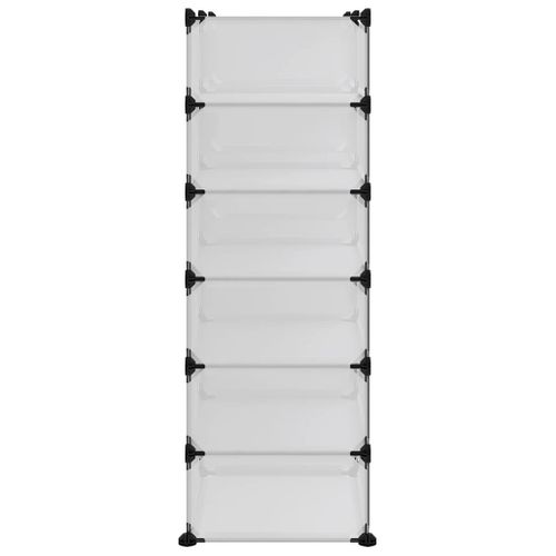Étagère à Chaussures Transparent 94,5x36,5x106 Cm Pp