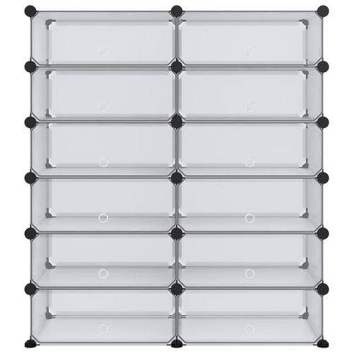 Étagère à Chaussures Transparent 94,5x36,5x106 Cm Pp