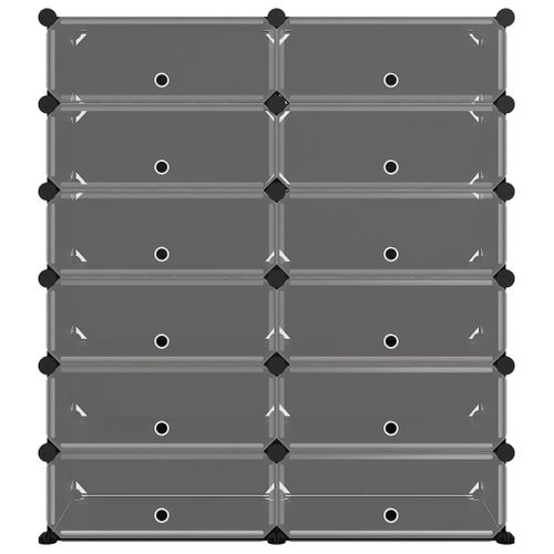 Étagère à Chaussures Noir 94,5x36,5x106 Cm Pp