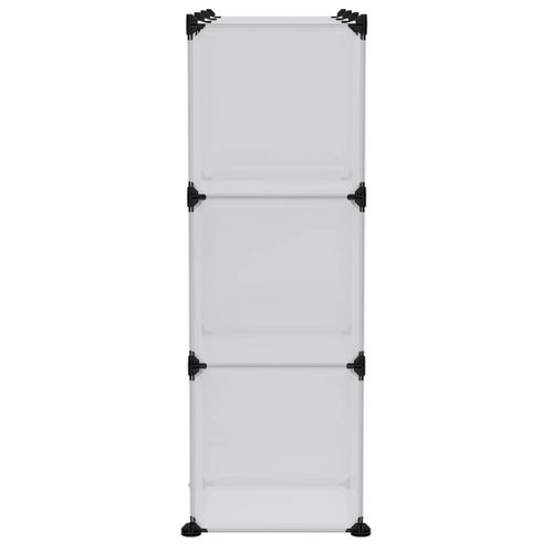 Cubes De Rangement 9 Pièces Avec Portes Transparent Pp