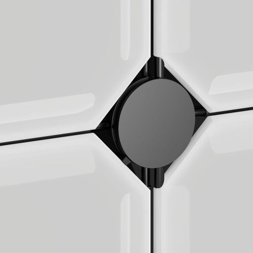 Cubes De Rangement 15 Pièces Avec Portes Noir Pp