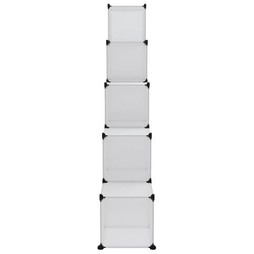 Cubes De Rangement 15 Pièces Avec Portes Transparent Pp