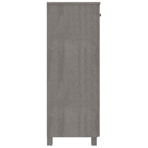 Armoire à Chaussures Gris Clair 85x40x108 Cm Pin Massif