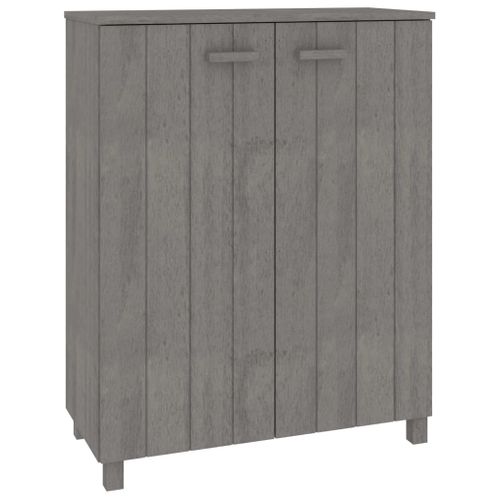 Armoire à Chaussures Gris Clair 85x40x108 Cm Pin Massif