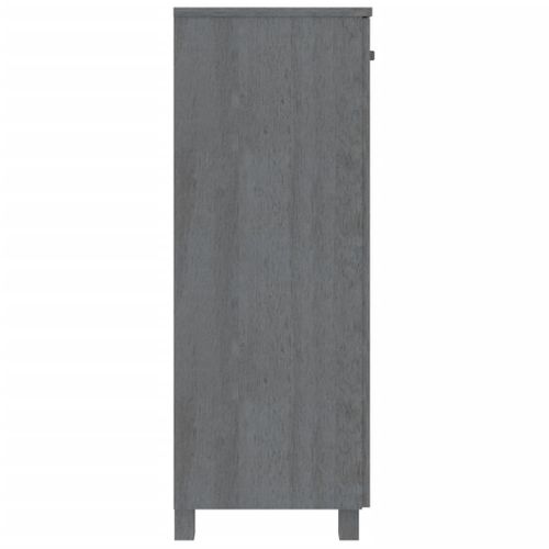 Armoire à Chaussures Gris Foncé 85x40x108 Cm Pin Massif