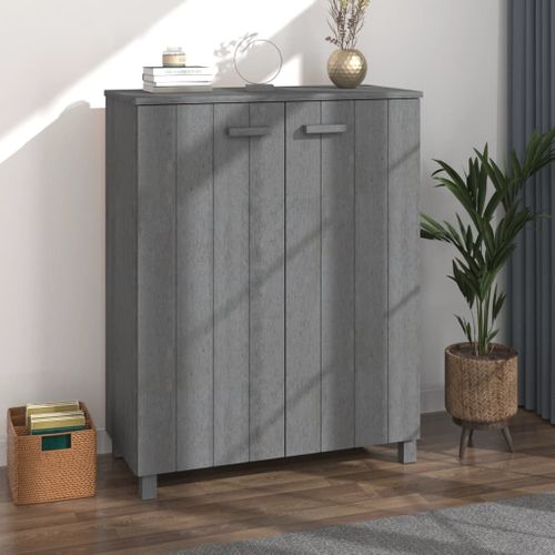 Armoire à Chaussures Gris Foncé 85x40x108 Cm Pin Massif