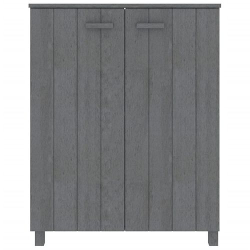 Armoire à Chaussures Gris Foncé 85x40x108 Cm Pin Massif