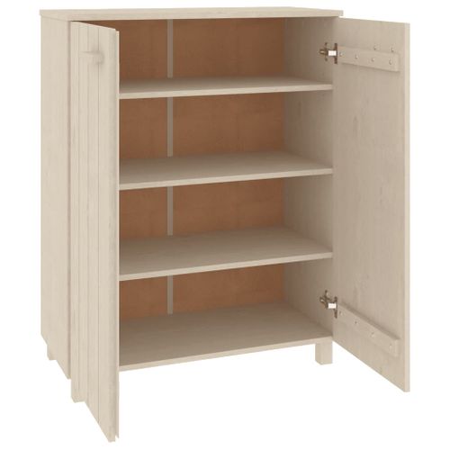 Armoire à Chaussures Marron Miel 85x40x108 Cm Pin Massif