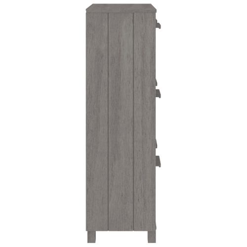 Armoire à Chaussures Gris Clair 59,5x35x117 Cm Pin Massif