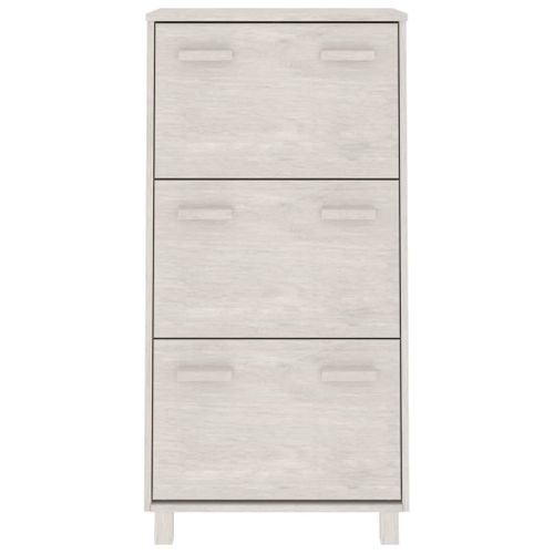 Armoire à Chaussures Blanc 59,5x35x117 Cm Bois De Pin