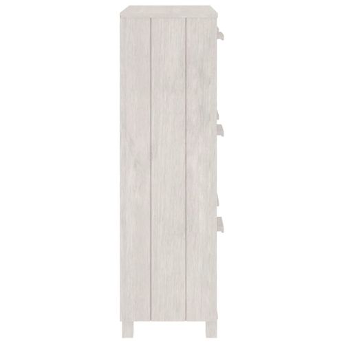 Armoire à Chaussures Blanc 59,5x35x117 Cm Bois De Pin