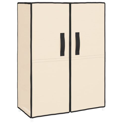 Armoire à Chaussures Crème 60x28x90 Cm Tissu