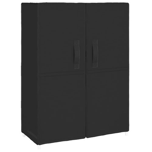 Armoire à Chaussures Noir 60x28x90 Cm Tissu