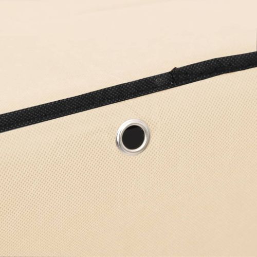 Armoire à Chaussures Crème 60x30x166 Cm Tissu