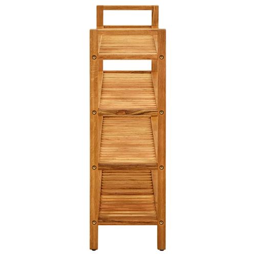 Étagère à Chaussures à 4 Niveaux 100x27x80 Cm Chêne Massif