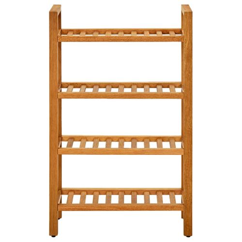 Étagère à Chaussures à 4 Niveaux 50x27x80 Cm Chêne Massif