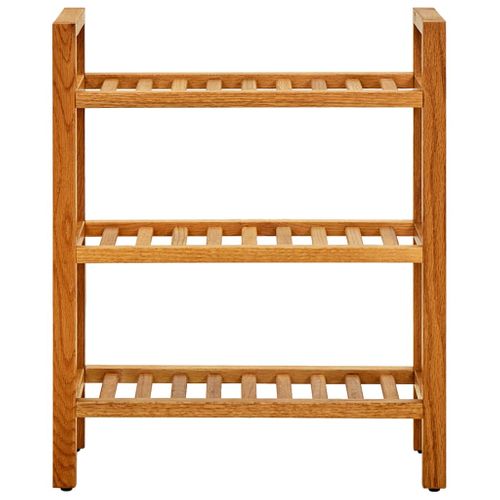 Étagère à Chaussures à 3 Niveaux 50x27x60 Cm Chêne Massif