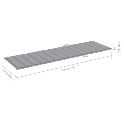 Chaise Longue De Jardin Avec Coussin Bambou