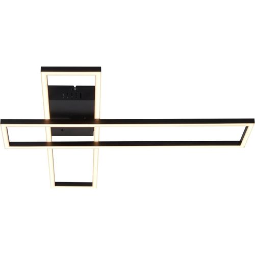 Plafonnier LED Rectangulaire 42W Noir Dimmable - Design Moderne Salon Cuisine Bureau