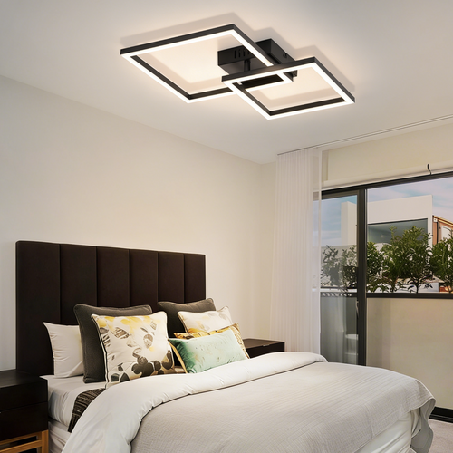 Plafonnier LED Pour Cuisine - 20 W, Noir, 4000 K, Blanc Neutre, Moderne Pivotant, Éclairage D'angle