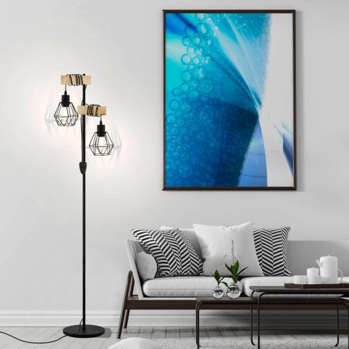 Lampadaire 2 Lumières TOWNSHEND5 Noir & marron