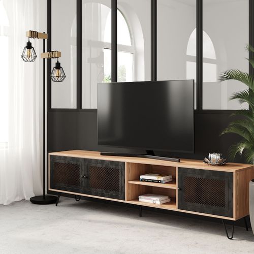 Lampadaire 2 Lumières TOWNSHEND5 Noir & marron