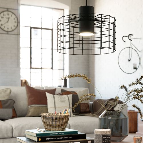 Suspension acier D. 38 cm MILLIGAN Noire