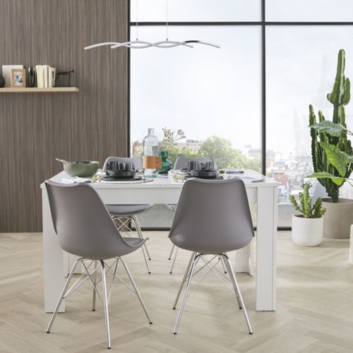 Suspension LASANA Chrome/blanc