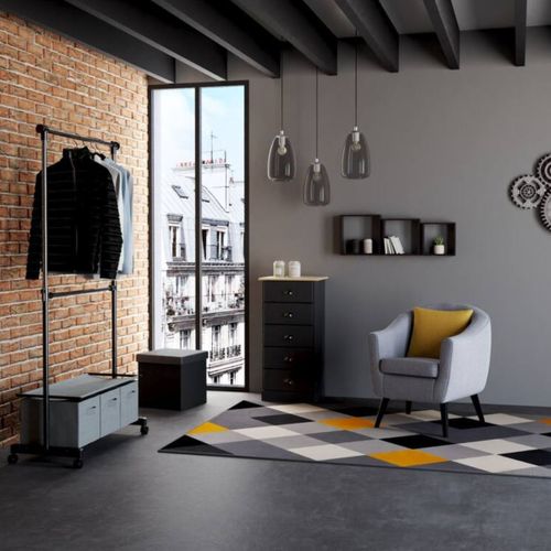 Suspension en verre D.20 cm ALOBRASE noir