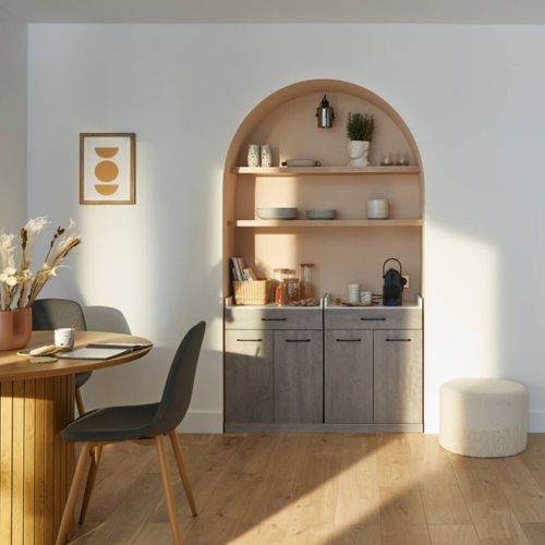 Spot 1 lumière verre H. 18 cm BERREGAS noir