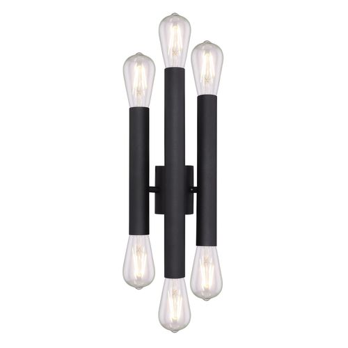 Applique Murale Design Industriel Upod - 6 Ampoules - Noir