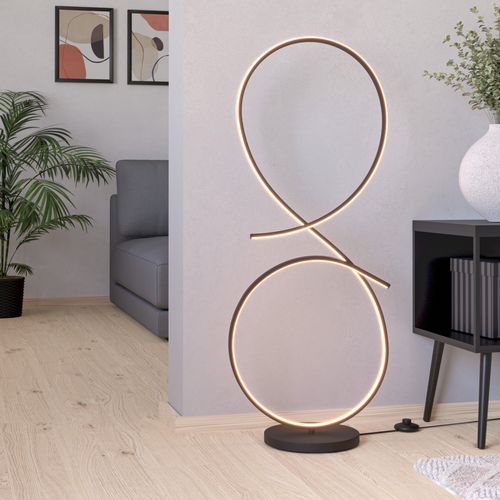 Lampadaire LED H. 107 cm SERPINS Noir