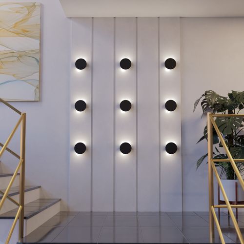 Applique ronde LED D. 15 cm TALAMELLO Noire