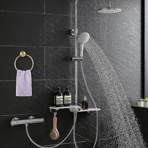 Antique Gold Brass Serviette Holder Salle De Bain Wall Mounted Round Serviettes Rings Porte-serviett