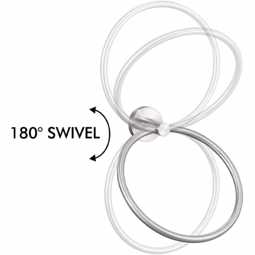 Anneau Porte-serviettes Pour Salle De Bain En Acier Inoxydable - Argenté