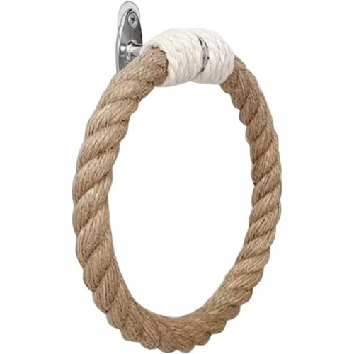 Porte-serviettes Corde Serviette Anneau Mural En Bois Serviette De Bain Anneaux Ferme Rustique Porte