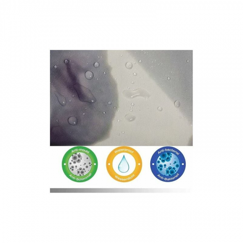 Rideau Violet 180x180 Cm Pour Salle De Bain Avec 12 Crochets