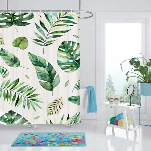 Rideau De Douche 120x180 Cm Rideaux Imperméable Résistant à La Moisissure En Tissu De Polyester