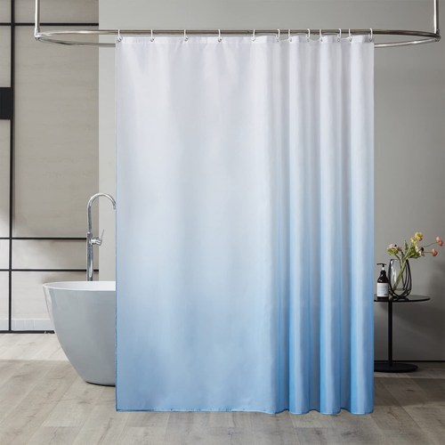 Rideau De Douche Pour Baignoire 200x200 Cm - Chic Dégradé Bleu Clair