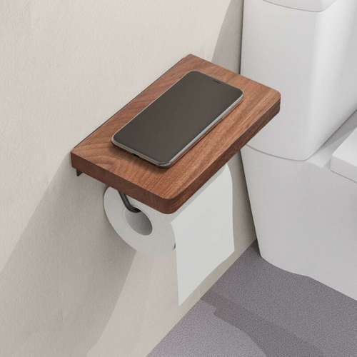 Porte-Rouleau De Papier Toilette - Marron