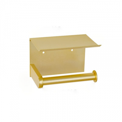 Porte-Papier Toilette, Auto-Adhésif - Doré