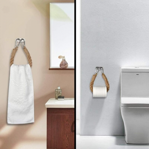 Porte-Papier Toilette En Corde De Chanvre Industrielle
