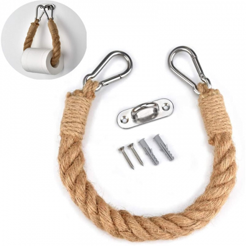 Porte-Papier Toilette En Corde De Chanvre Industrielle