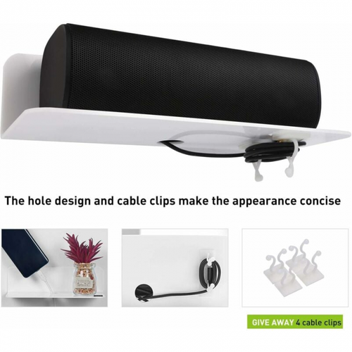 Ensemble De 2 Étagères Murales Blanches, Agrandissez L'espace Mural - Étagères Murales De 9 Po